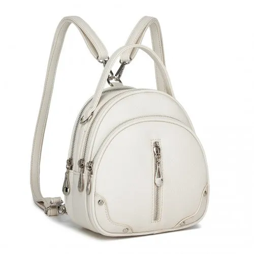 Miss Lulu Convertible Mini Backpack for Women - PU Leather 3-in-1 Small Handbag, Crossbody Bag & Shoulder Backpack