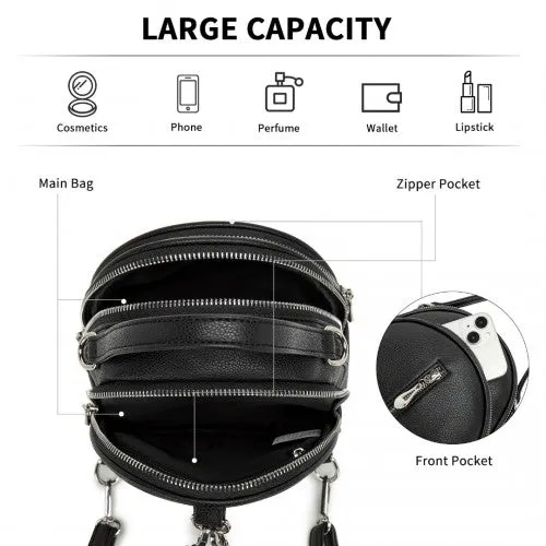 Miss Lulu Convertible Mini Backpack for Women - PU Leather 3-in-1 Small Handbag, Crossbody Bag & Shoulder Backpack