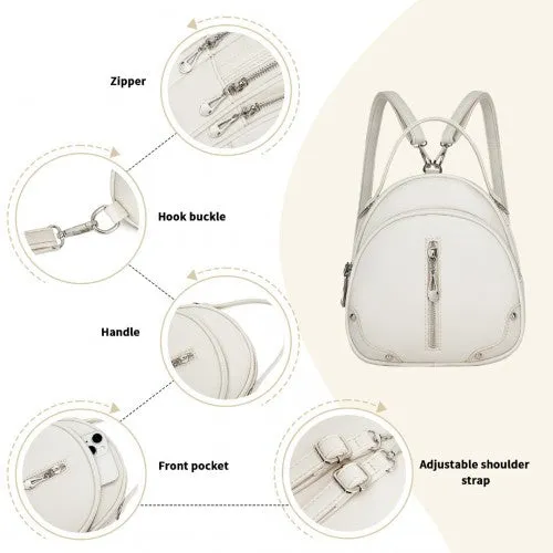 Miss Lulu Convertible Mini Backpack for Women - PU Leather 3-in-1 Small Handbag, Crossbody Bag & Shoulder Backpack