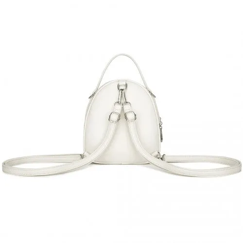 Miss Lulu Convertible Mini Backpack for Women - PU Leather 3-in-1 Small Handbag, Crossbody Bag & Shoulder Backpack