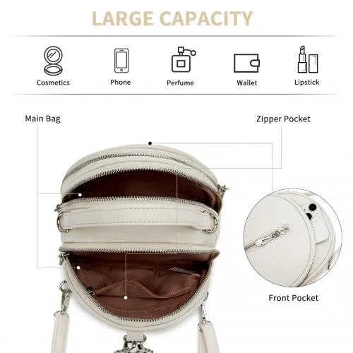 Miss Lulu Convertible Mini Backpack for Women - PU Leather 3-in-1 Small Handbag, Crossbody Bag & Shoulder Backpack