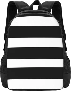 Modern Bathroom Classic Black And White Striped Lightweight Packable Backpack Travel Casual Large Capacity Daypack Foldable Backpack For Men Women