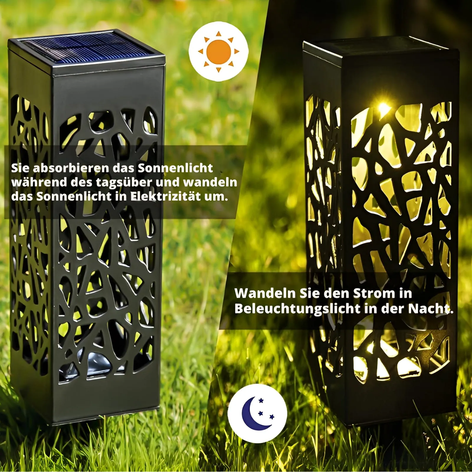 Modern Metal LED Lanterns - Decorative Outdoor Garden Lighting