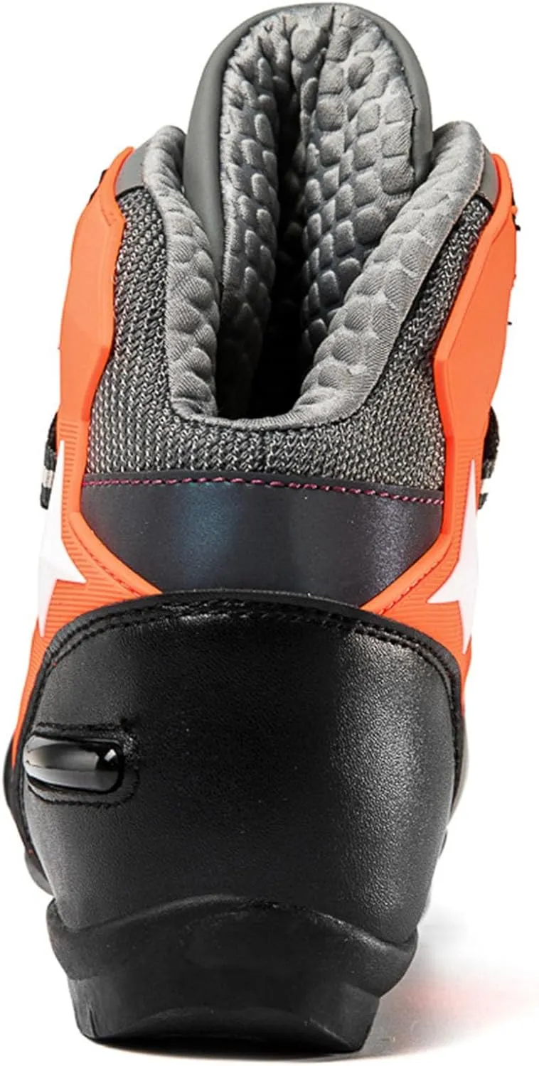 Motorcycle Boots Men Gear Pad, Trekking, Motorcycle Shoe Casual, Microfiber Leather Lightweight