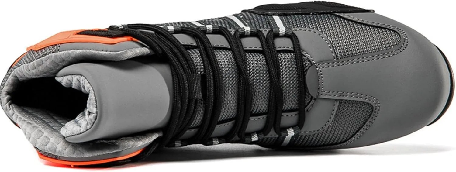 Motorcycle Boots Men Gear Pad, Trekking, Motorcycle Shoe Casual, Microfiber Leather Lightweight