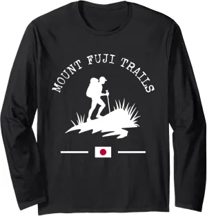 Mount Fuji Trails Hiker Japanese Volcano Trekking Japan Long Sleeve T-Shirt