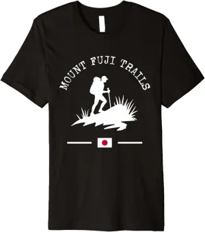 Mount Fuji Trails Hiker Japanese Volcano Trekking Japan Premium T-Shirt