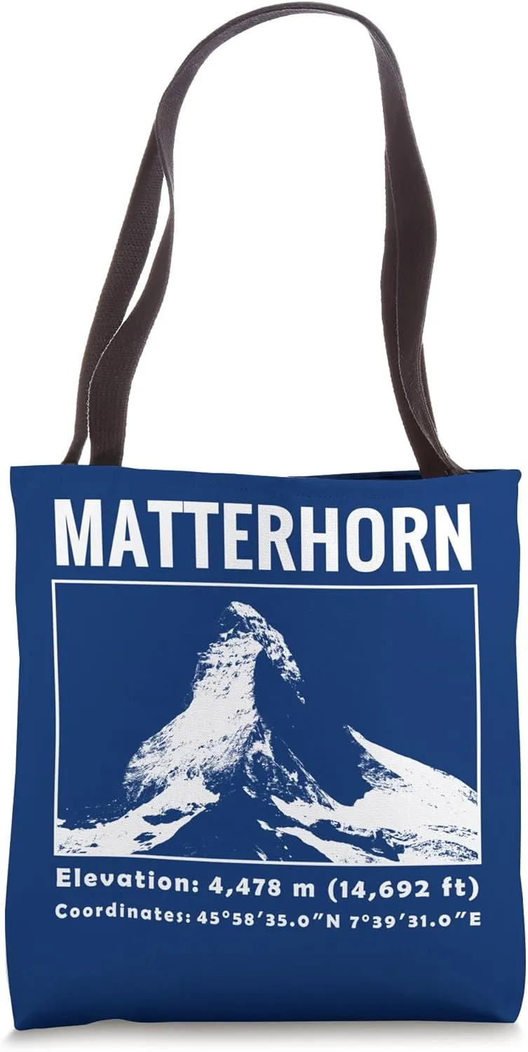 Mount Matterhorn Alps Switzerland Swiss Mountain Tote Bag