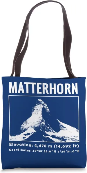 Mount Matterhorn Alps Switzerland Swiss Mountain Tote Bag