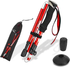 Mountaineering Tool Lightweight Collapsible Trekking Pole Five-fold Walking Stick for Hiking Camping Backpacking