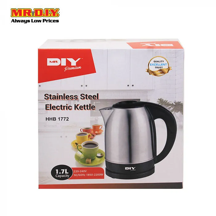 (MR.DIY) Stainless Steel Electric Kettle HNB1772 - 1.7L