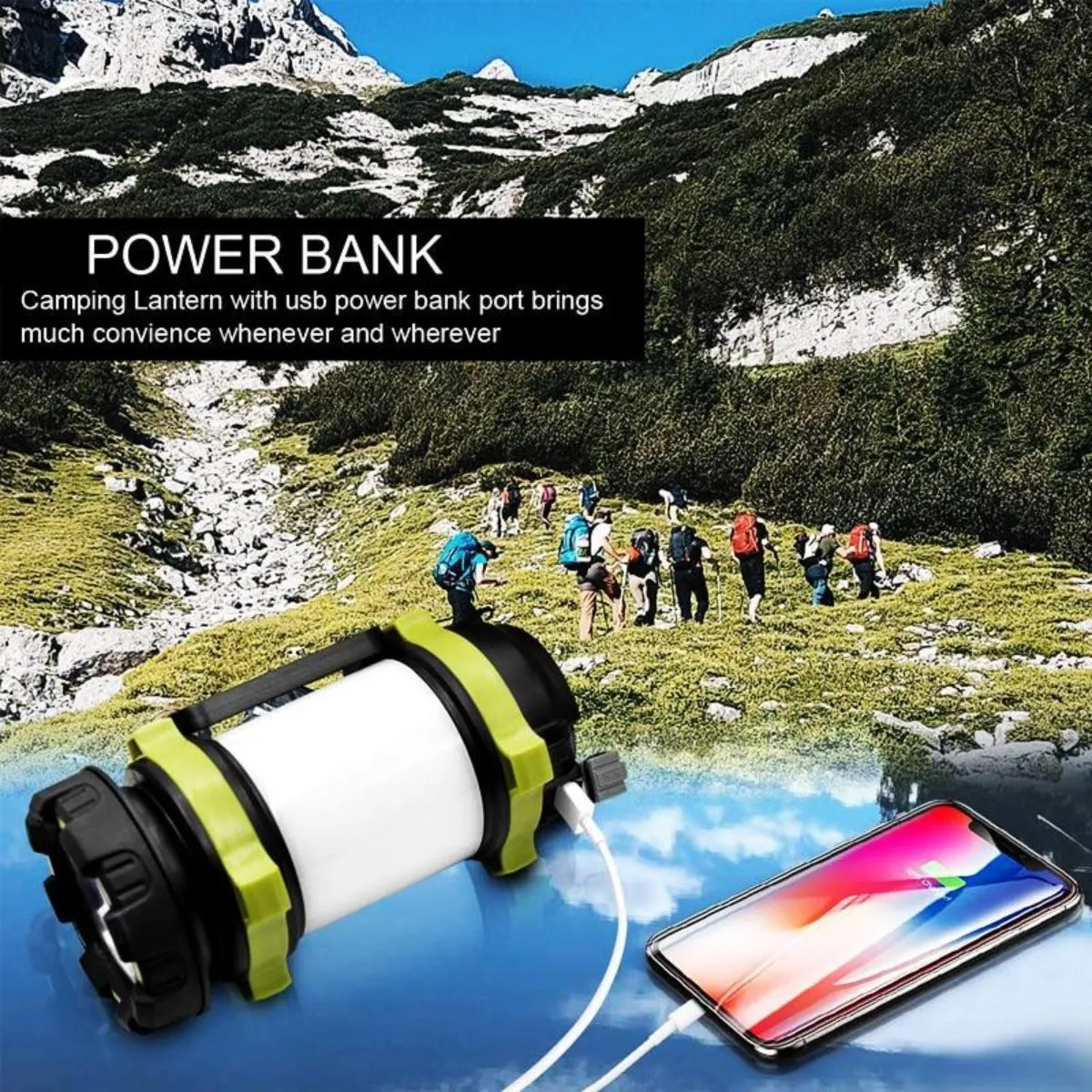 Multifunctional Portable LED Camping Lantern with Waterproof Features