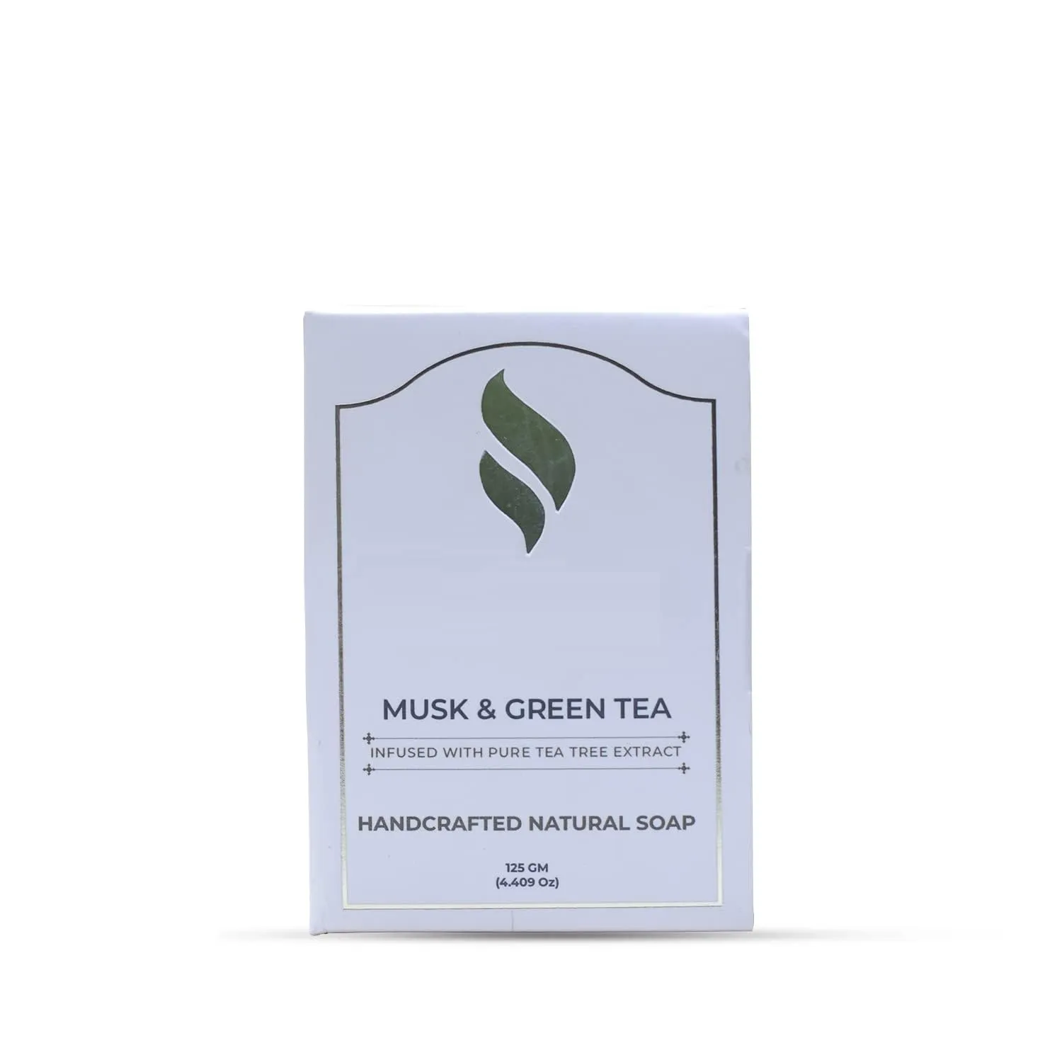 Musk & Green Tea Soap Infused With Pure Tea Tree Extract (Handcrafted Soap) Green Tea Bathing Soap Bar