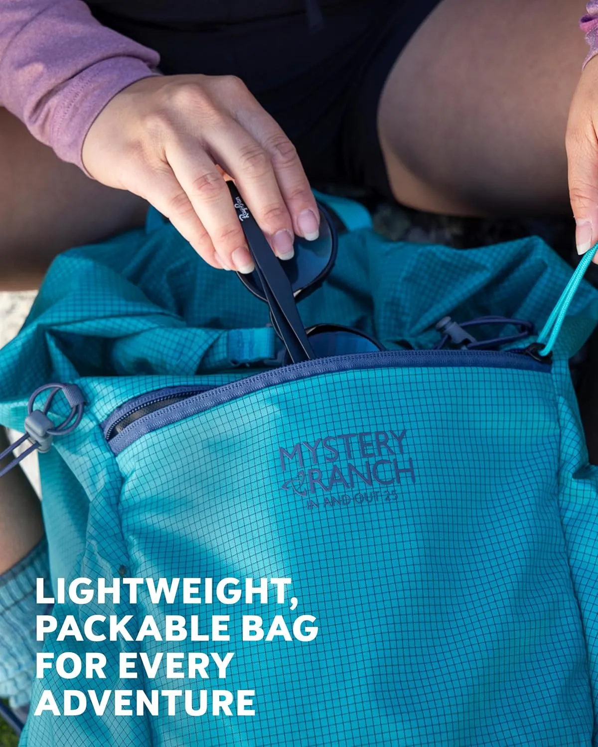 Mystery Ranch In and Out Packable Backpack - Lightweight Foldable Pack, White, 18L