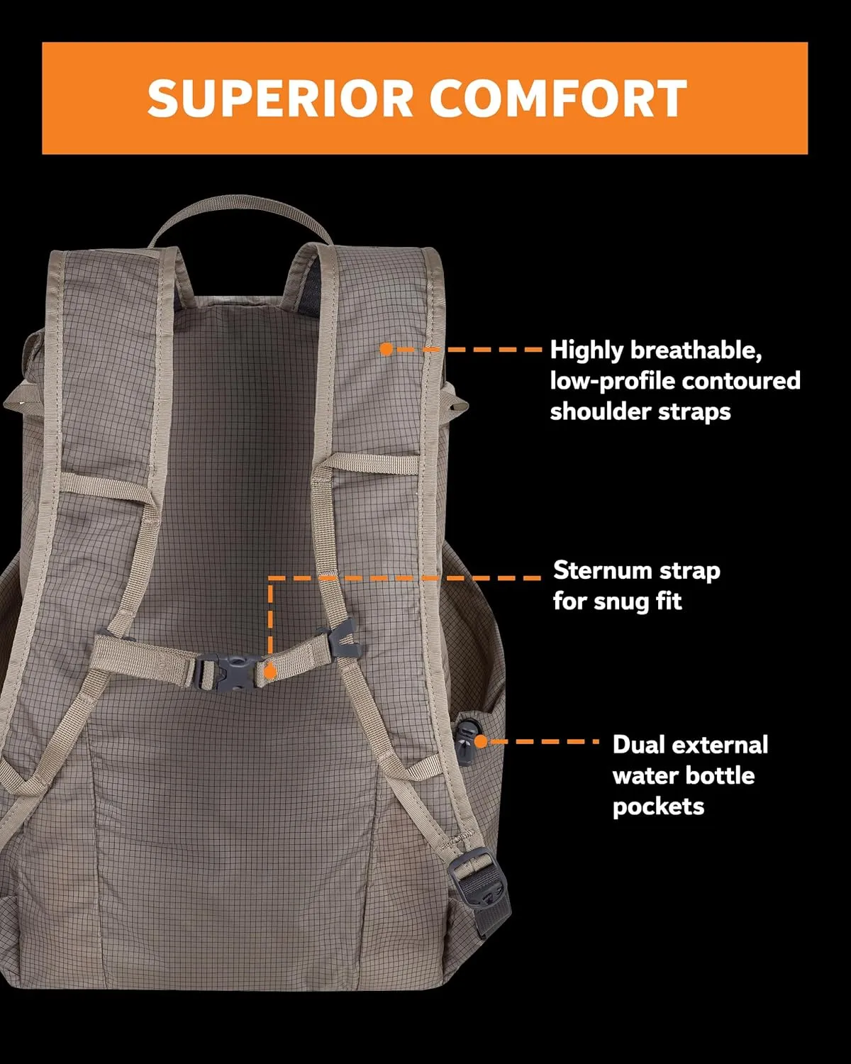 Mystery Ranch In and Out Packable Backpack - Lightweight Foldable Pack, White, 18L