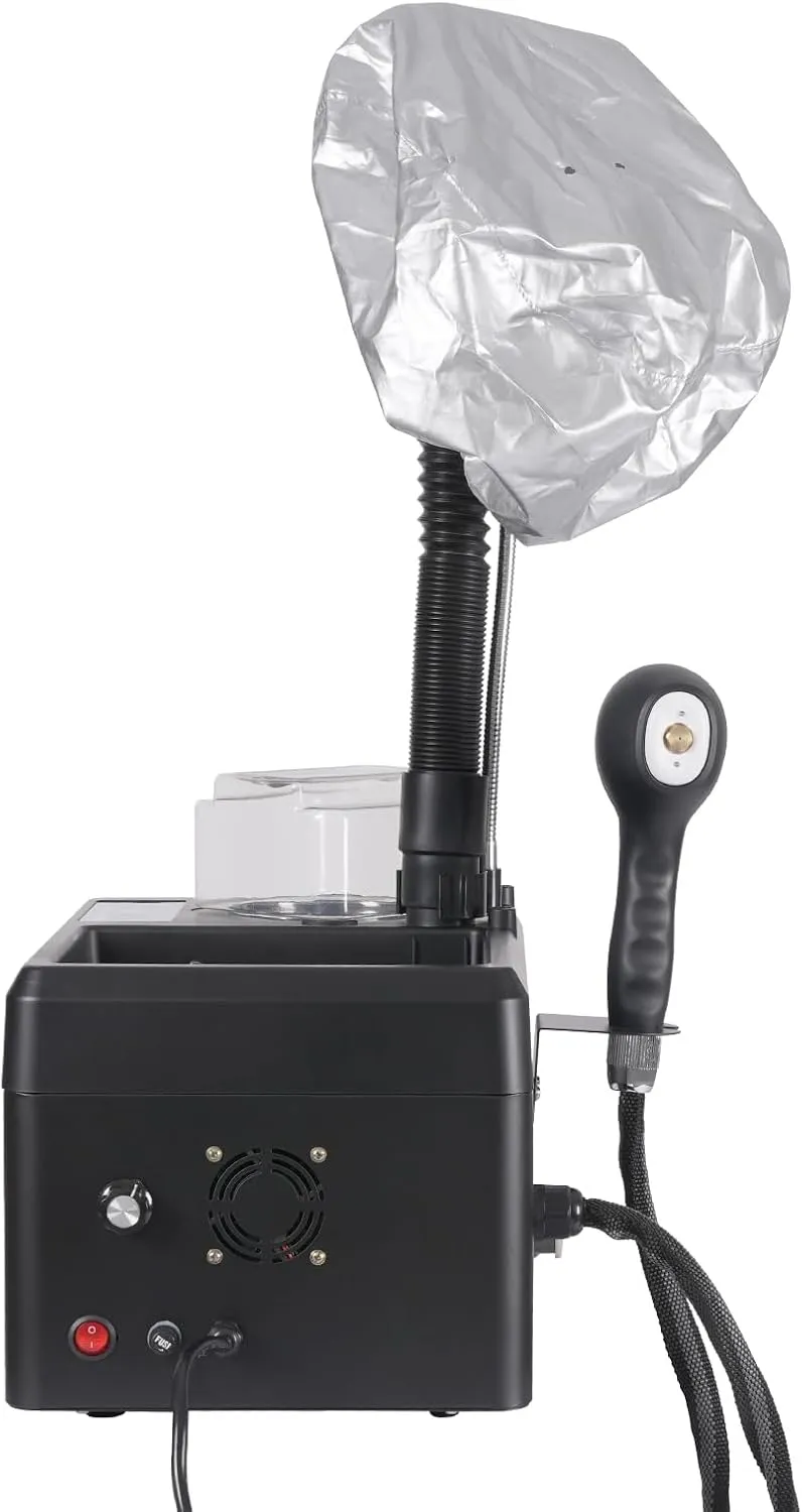 Nano Hair Steamer Machine, 1750W Standing Hair Color Processor Professional Nano Mist Hair Steamer with Nano Spray Gun and Evaporation Cap, Salon Spa Equipment for Hair Care Hair Repair, 110V