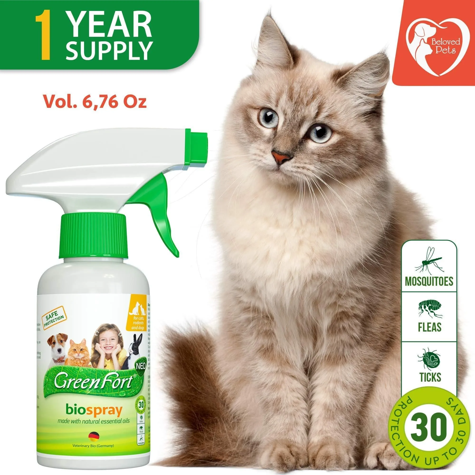 Natural Flea and Tick Home Spray for Dogs & Cats