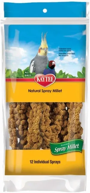 Natural Millet Spray 12count. 6 Pack Bundle, 72 Total.