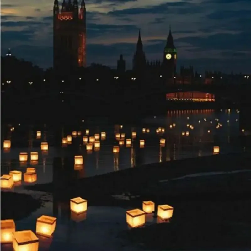 New Floating Water Square Lantern Paper Lanterns