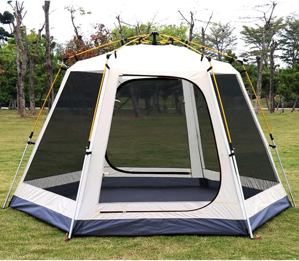 NIEH Family Camping Tent Double Layer Automatic Opening Hydraulic Tent Dome Tent with Porch for Climbing Fishing Festivals Garden