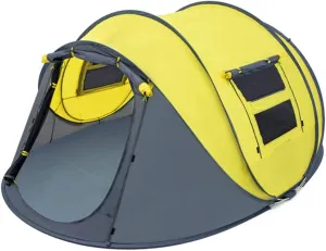 NIEH Outdoor Privacy Tent 4 Person Easy Pop Up Tent,9.5'X6.6'X52'',Waterproof, Automatic Setup,2 Doors-Instant Family Tents for Camping, & Traveling