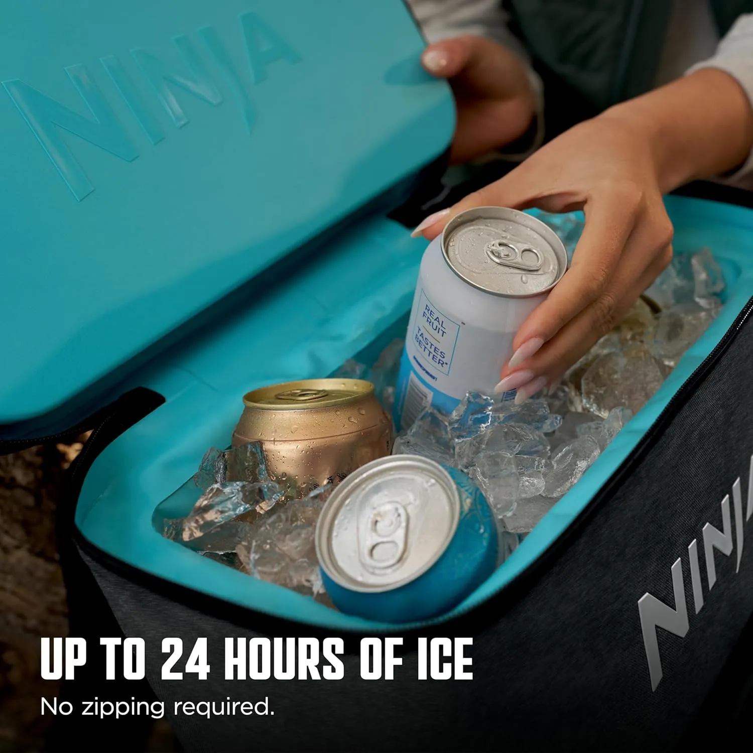 Ninja FrostVault Go 24-Can Backpack Soft Cooler with Cold Dry-Zone Storage