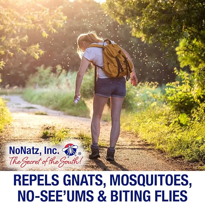 No Natz Botanical Bug Repellant, Effective for Gnat, Mosquito, and Biting Flies, Hand-Crafted and DEET-Free, Non-Greasy Formula, 4 Ounce Spray Bottle, 2-Pack