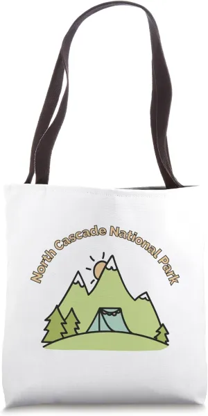 North Cascade National Park Mountain Hiking Climbing Camping Tote Bag