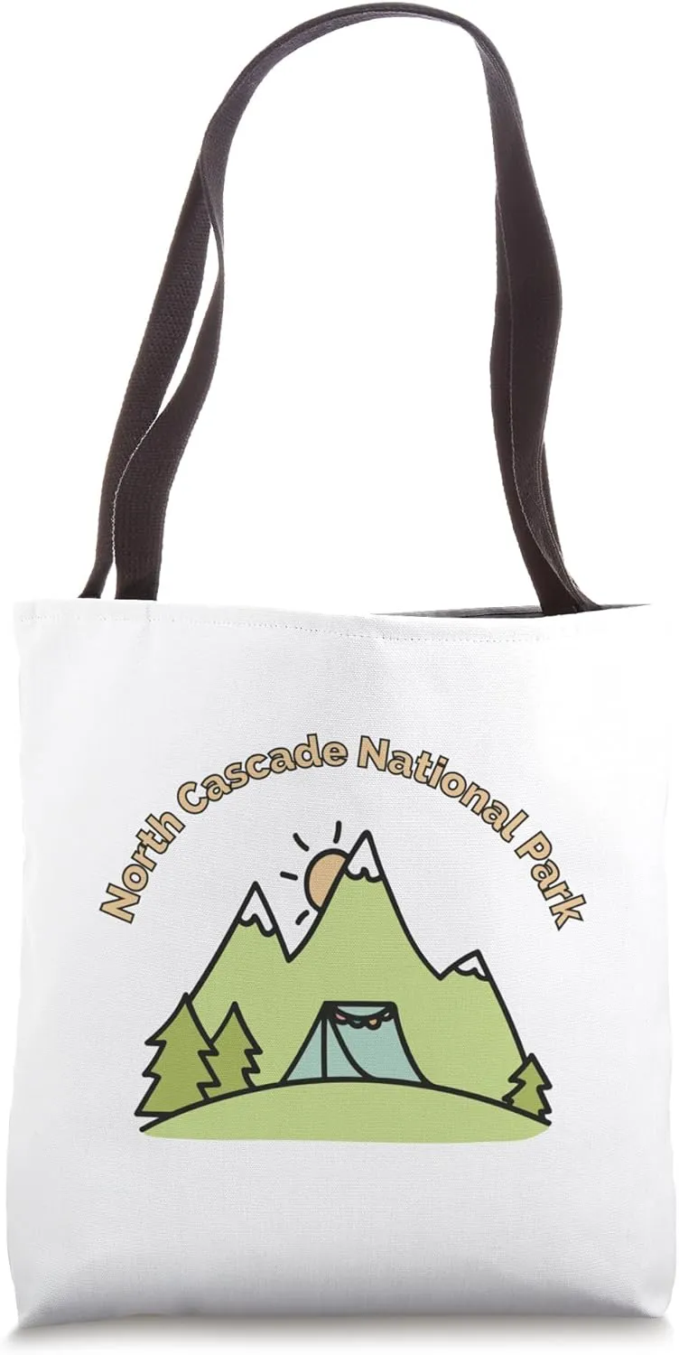 North Cascade National Park Mountain Hiking Climbing Camping Tote Bag