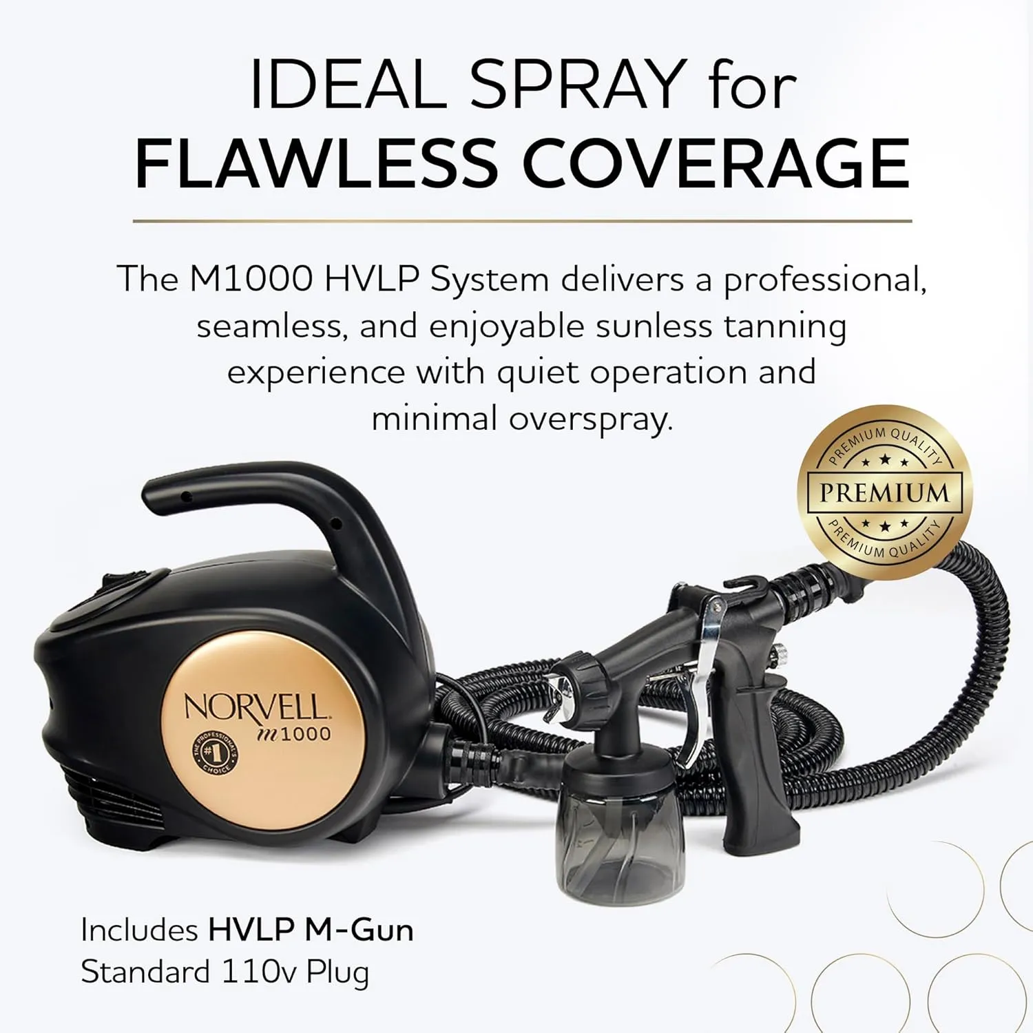Norvell Sunless Kit - M1000 Mobile HVLP Spray Tan Airbrush Machine   8 oz Tanning Solutions in 'Tuscan Plus', Venetian and Dark   Norvell Training Program