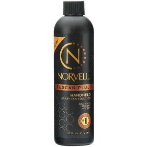 Norvell Tuscan Plus Sunless Tanning Solution, Caramel Brown and Rose Tan, 8 fl oz – Professional Spray Tan Solution for Spray Tan Machine – Unleash Confidence with Instant, Long-Lasting Natural Color