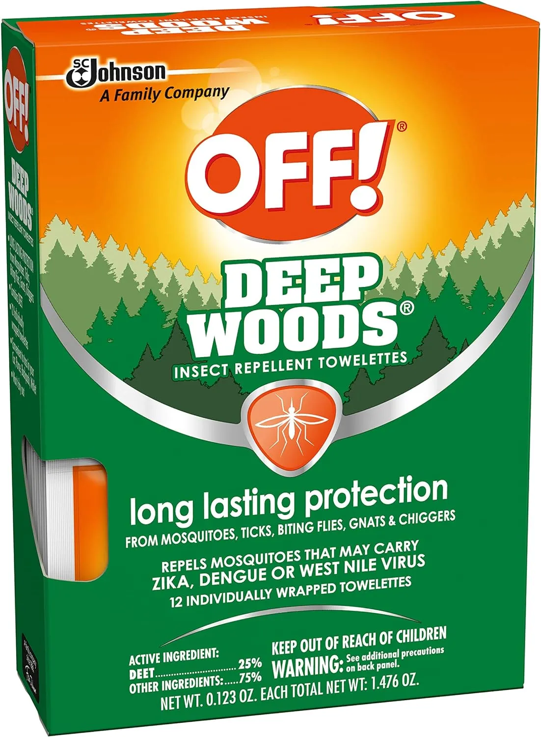OFF! Deep Woods Towelettes, 12 CT (Pack - 2)