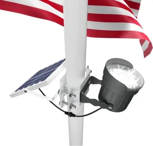 Ofuray Solar Flag Pole Light 3In1 Design, Brightest Flag Pole Light Solar Powered, 2 Brightness American Flag Coverage Led Solar Lights Outdoor Dusk to Dawn fit 1"-4" Flagpole for House Inground