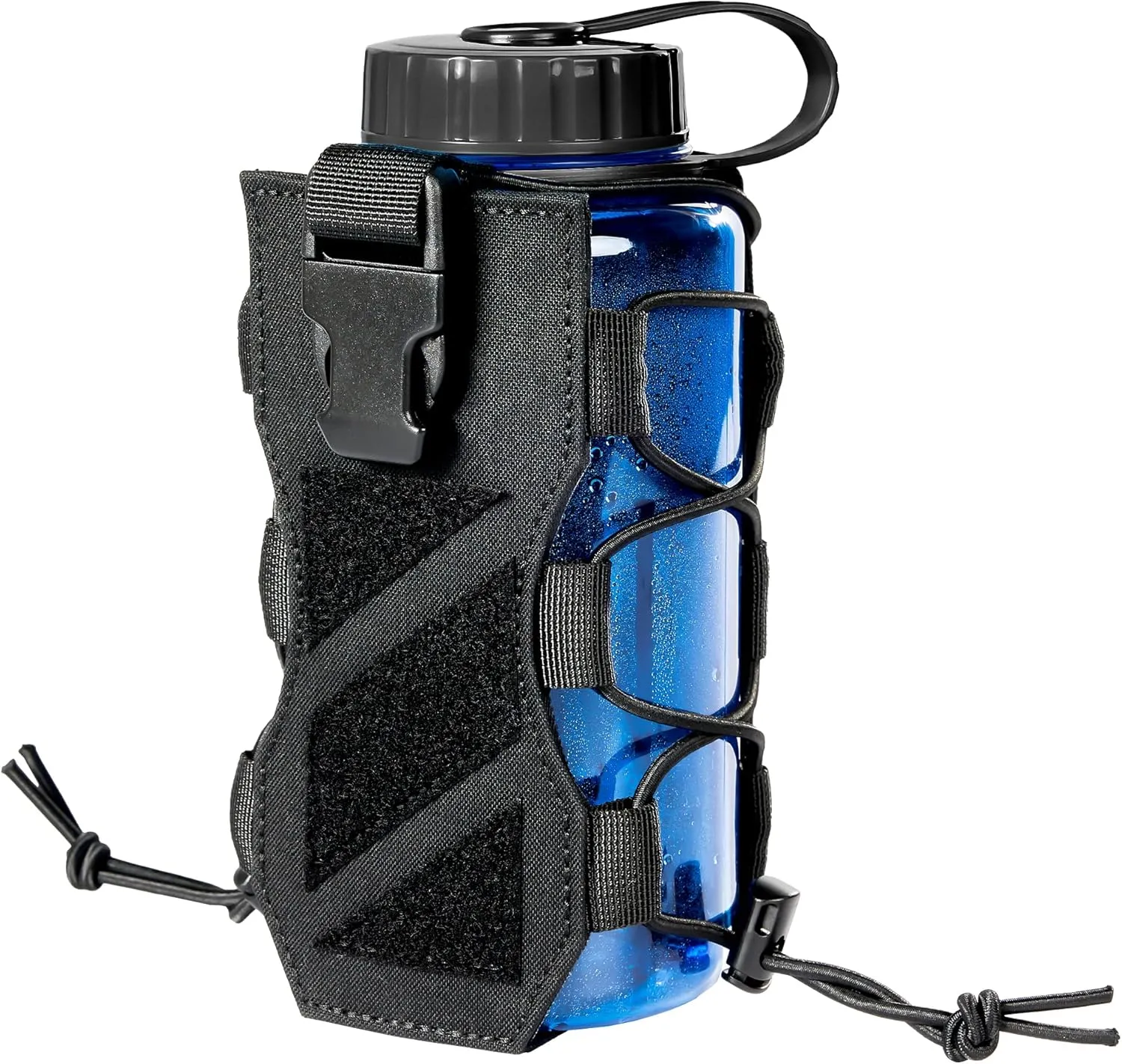 OneTigris Molle Water Bottle Holster, 32oz Adjustable Water Bottle Holder Tactical Water Bottle Pouch Lightweight Kettle Pouch Belt Bottle Carrier Bag with Straps for Outdoor Sports