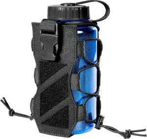 OneTigris Molle Water Bottle Holster, 32oz Adjustable Water Bottle Holder Tactical Water Bottle Pouch Lightweight Kettle Pouch Belt Bottle Carrier Bag with Straps for Outdoor Sports