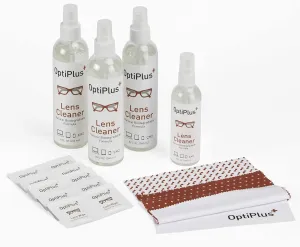 Optiplus Lens Cleaner & XL Premium Microfiber Cloth Pre-Pack (26 Fl. Oz)