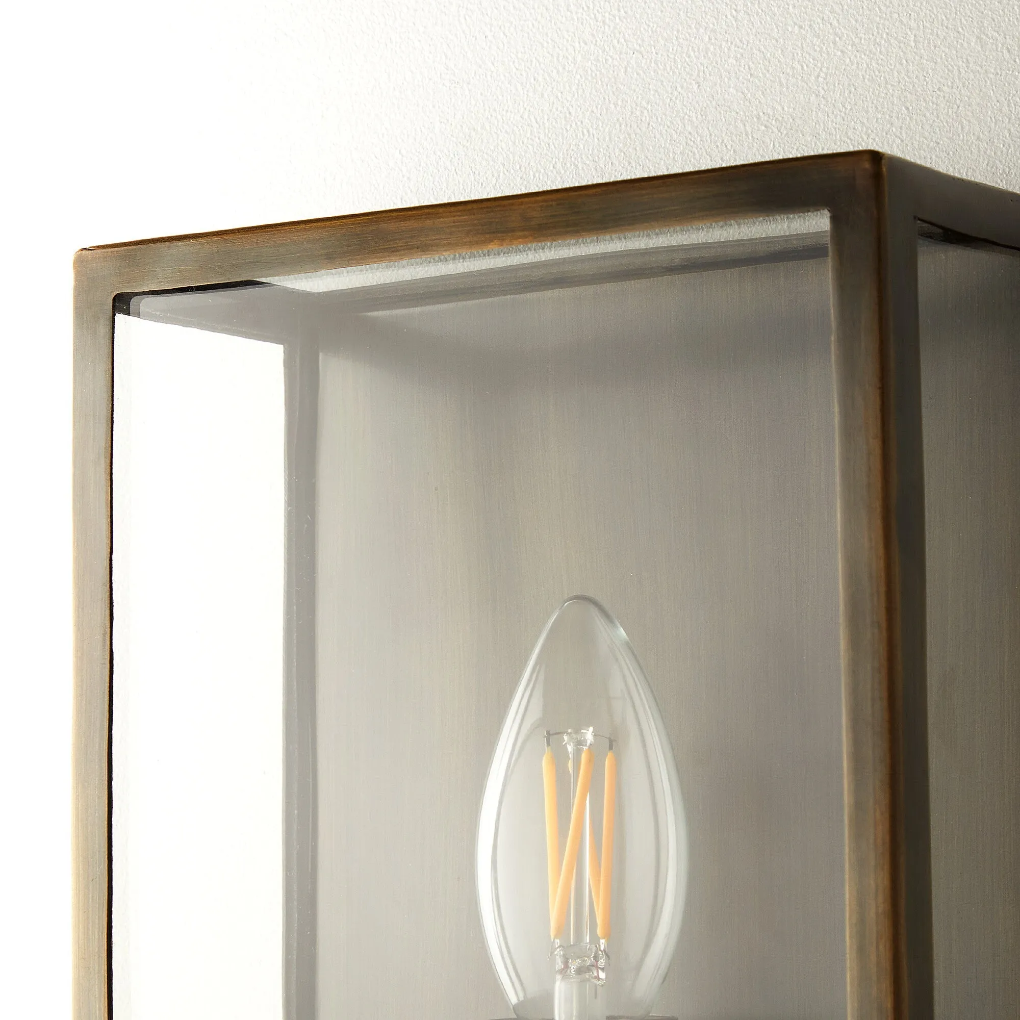 Orford IP44 exterior wall light in bronze