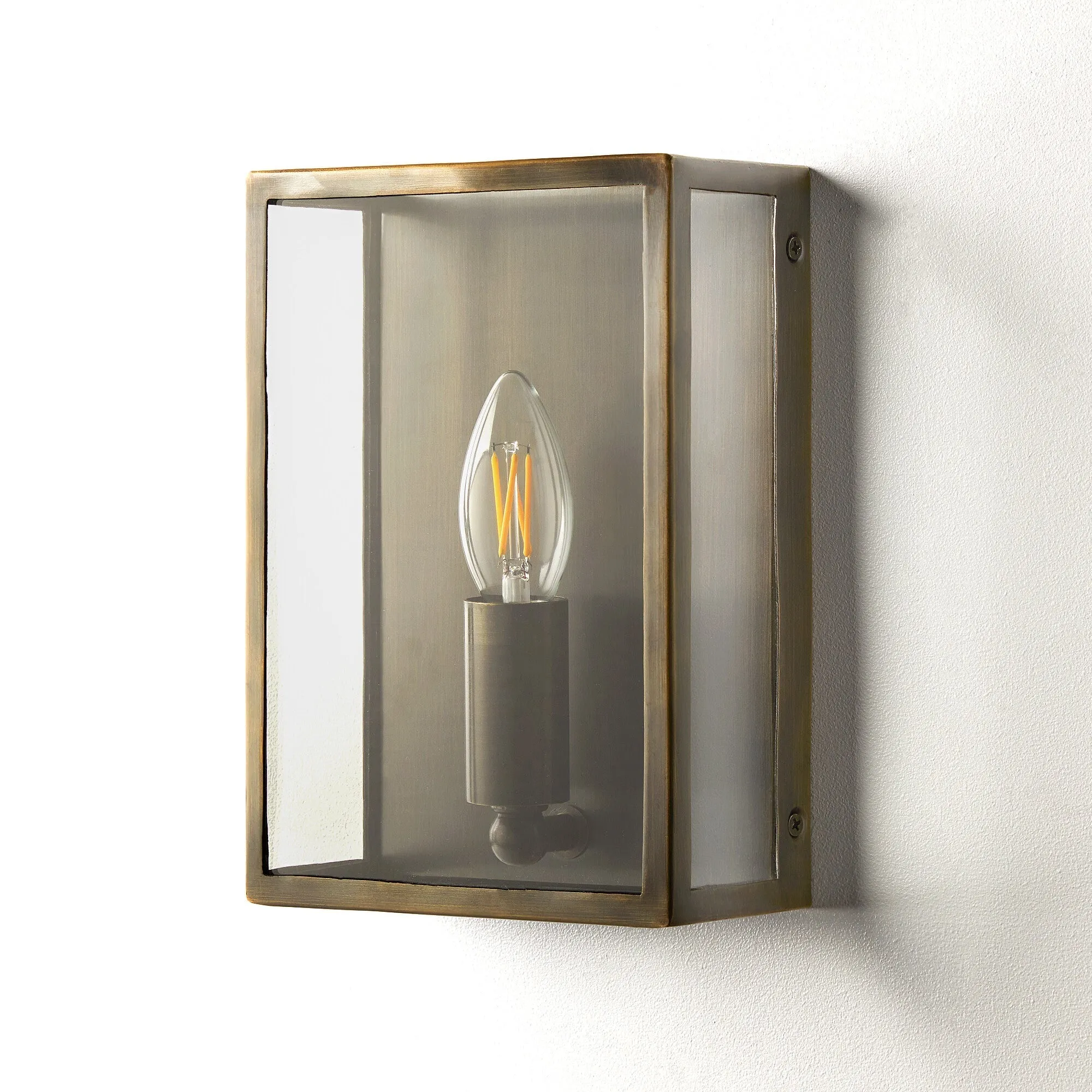 Orford IP44 exterior wall light in bronze