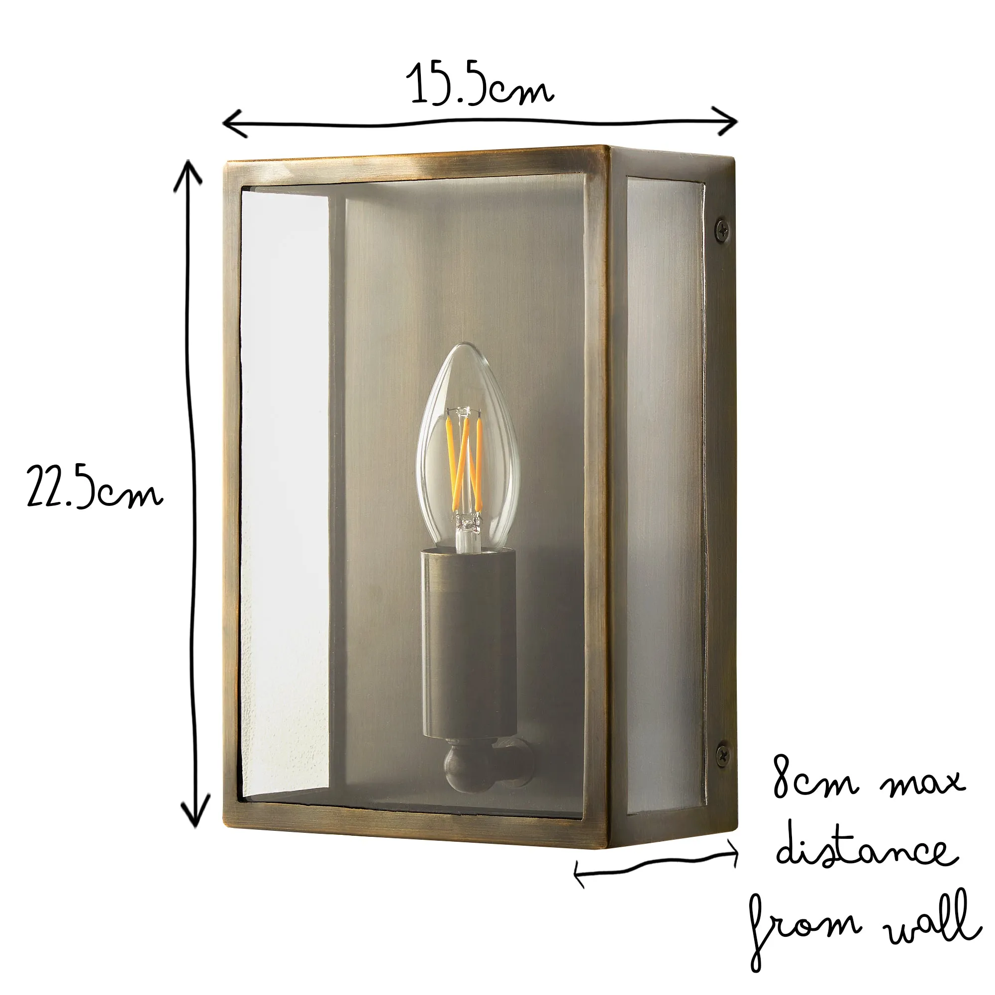 Orford IP44 exterior wall light in bronze