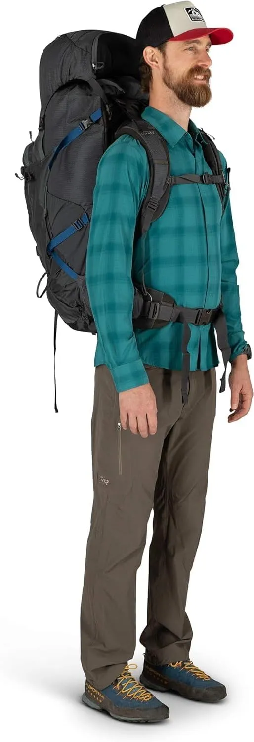 Osprey Aether Plus 70L Men's Backpacking Backpack, Eclipse Grey, L/XL