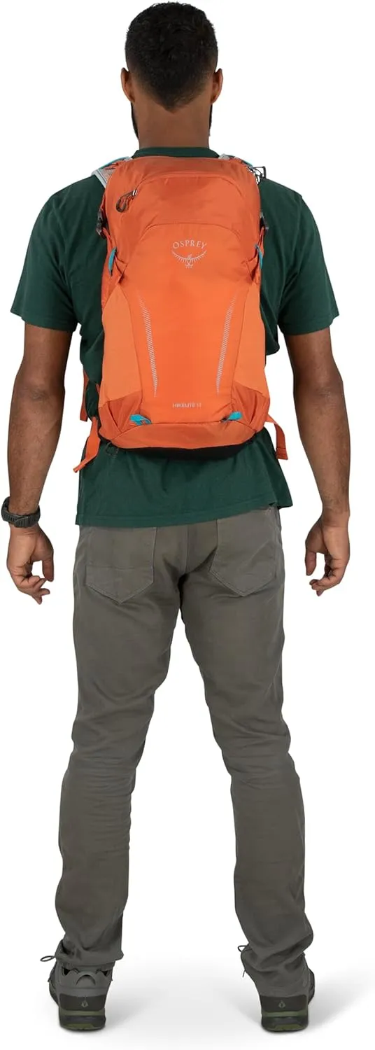 Osprey Hikelite 18L Unisex Hiking Backpack, 18 Koi Orange/Blue Venture, One Size