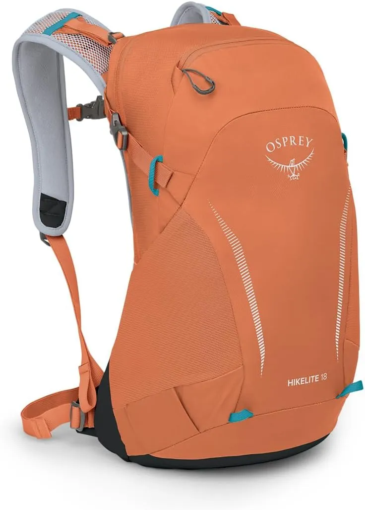 Osprey Hikelite 18L Unisex Hiking Backpack, 18 Koi Orange/Blue Venture, One Size