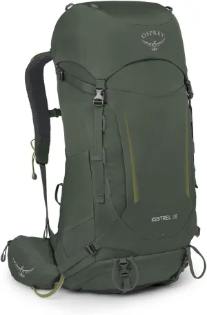 Osprey Kestrel 38L Men's Backpacking Backpack, Bonsai Green, L/XL