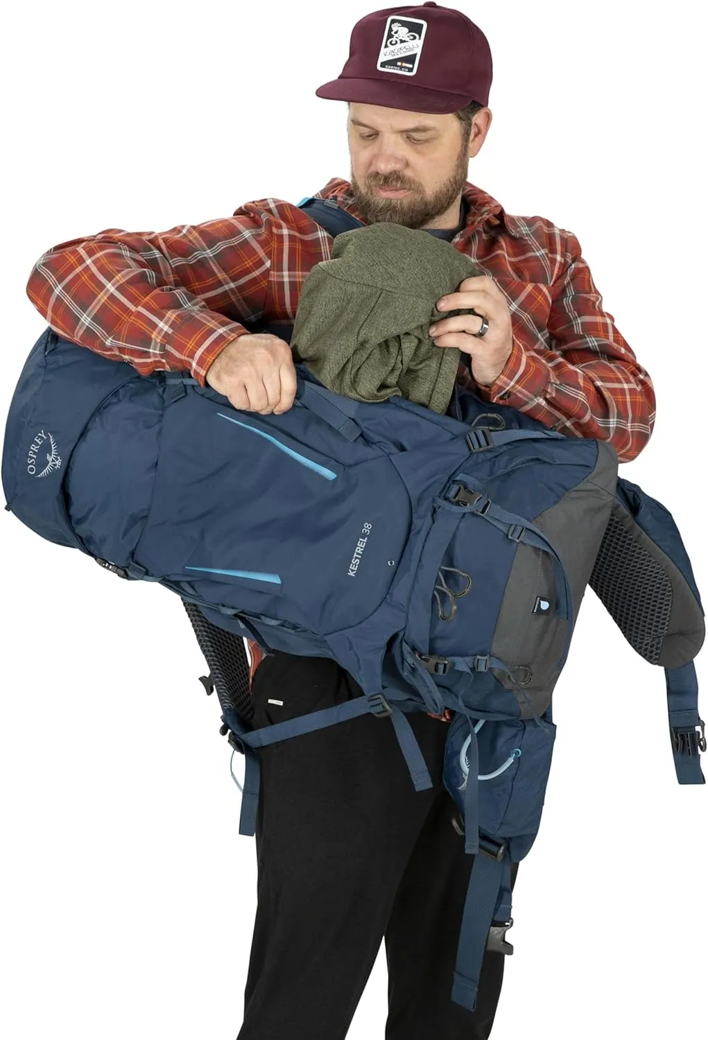 Osprey Kestrel 38L Men's Backpacking Backpack, Bonsai Green, L/XL