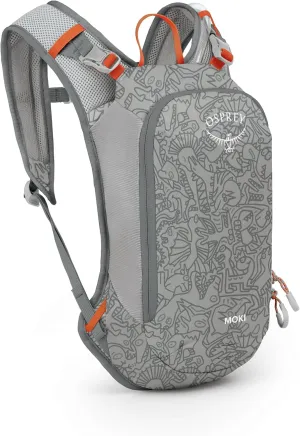 Osprey Moki 3L Kids' Biking Backpack with Hydraulics Reservoir, Hungry Dino Print