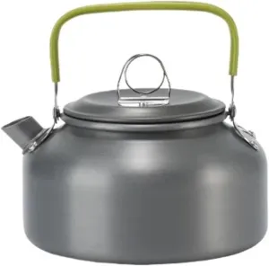 Outdoor Aluminum Alloy Teapot Kettle Large Capacity Portable Camping Coffee Pot Ultra Light Travel Kettle 1.8L