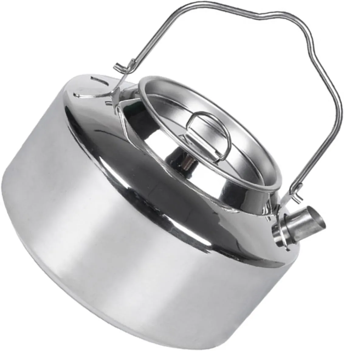 Outdoor Camping Kettle Multi-Functional Stainless Steel Cookware for Boiling Water Making Tea Compact Lightweight Convenient for Hiking Picnics and Outdoor Adventures