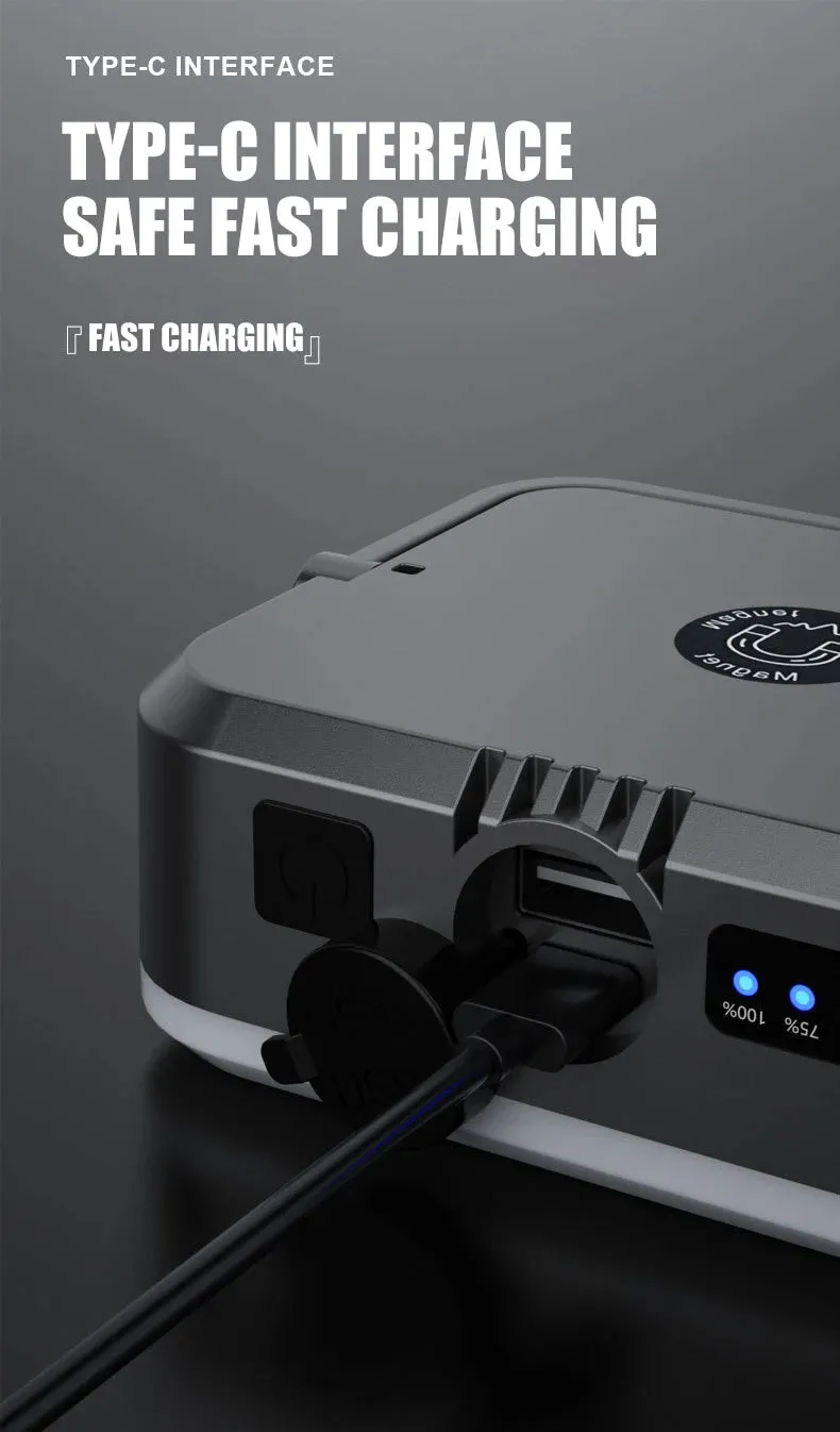Outdoor Camping Light Solar Charger 4000mAh Power Bank with Intelligent Display & Hanging Design