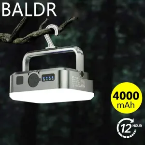 Outdoor Camping Light Solar Charger 4000mAh Power Bank with Intelligent Display & Hanging Design