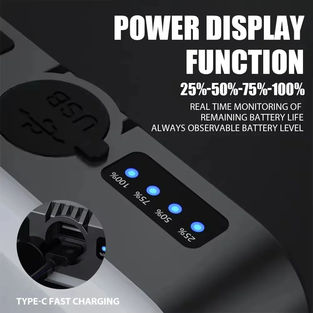 Outdoor Camping Light Solar Charger 4000mAh Power Bank with Intelligent Display & Hanging Design